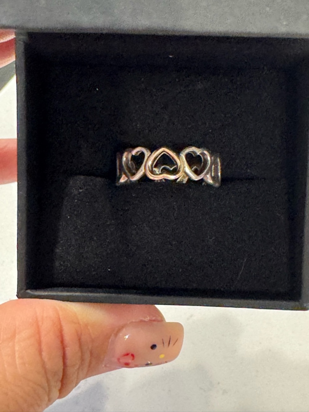 Tiffany &co heart  Link Silver Ring